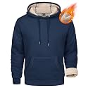MAGCOMSEN Men's Heavy Hoodie Sherpa Fleece Lined Pullover Thick Winter Hooded Sweatshirt