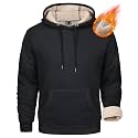MAGCOMSEN Men's Heavy Hoodie Sherpa Fleece Lined Pullover Thick Winter Hooded Sweatshirt