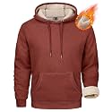 MAGCOMSEN Men's Heavy Hoodie Sherpa Fleece Lined Pullover Thick Winter Hooded Sweatshirt