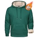 MAGCOMSEN Men's Heavy Hoodie Sherpa Fleece Lined Pullover Thick Winter Hooded Sweatshirt