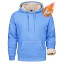 MAGCOMSEN Men's Heavy Hoodie Sherpa Fleece Lined Pullover Thick Winter Hooded Sweatshirt