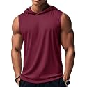MAGCOMSEN Mens Tank Top Sleeveless Hoodie Cotton T-Shirt Summer Casual Shirt Muscle Tee
