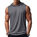 MAGCOMSEN Mens Tank Top Sleeveless Hoodie Cotton T-Shirt Summer Casual Shirt Muscle Tee