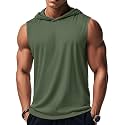 MAGCOMSEN Mens Tank Top Sleeveless Hoodie Cotton T-Shirt Summer Casual Shirt Muscle Tee