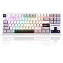 MageGee LIGHT87 Wireless Creamy Keyboard, Gasket Structure Hot Swappable Mechanical Keyboards, 2.4G/USB-C/BT5.0 RGB Backlit Gaming Keyboard for Win/Mac/PC, 8000mAh Battery, PBT Keycaps, Grey