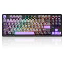 MageGee LIGHT87 Wireless Creamy Keyboard, Gasket Structure Hot Swappable Mechanical Keyboards, 2.4G/USB-C/BT5.0 RGB Backlit Gaming Keyboard for Win/Mac/PC, 4000mAh Battery, PBT Keycaps, Purple