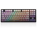 MageGee LIGHT87 Wireless Creamy Keyboard, Gasket Structure Hot Swappable Mechanical Keyboards, 2.4G/USB-C/BT5.0 RGB Backlit Gaming Keyboard for Win/Mac/PC, 4000mAh Battery, PBT Keycaps, Purple