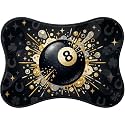 Magic 8 Ball Rug: 21x29 Absorbent Washable Pool Room Mat, Billiard Rugs