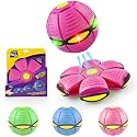Magic Bouncing Ball 6-Light Dual Form – Pop up, Meta Ball Metaball Transforming Design – Flying Saucer Bouncy – Interactive Bouncing Balls Perfect for Halloween Pack - Pink