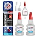 Magic Chems CA Glue with Activator, Cyanoacrylate Adhesive, Acrylic, 1 Pack