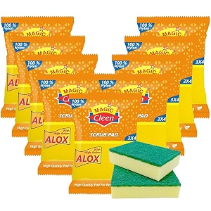 nylon pad with sponge 3 x 4 pack of 9