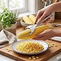 Magic Corn Peeler, Stainless Steel Corn cob Peeler, Simple Corn Peeler for Corn cobs, Convenient thresher Corn Cutter, Small Kitchen Tools HCP-1