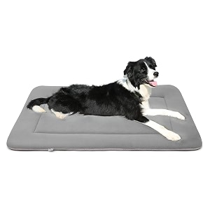 magic dog bed soft crate pad mat for mediumlarge dogs 36 inches machine washable pet bed kennel pad with non-slip bottom gray