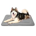 Magic Dog Extra Large Dog Bed Soft Dog Crate Pad Dog Mat, Jumbo 48 Inches Machine Washable Pet Bed Kennel Pad with Non-Slip Bottom, Gray