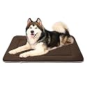 Magic Dog Flannel Extra Large Soft Crate Pad Mat, Jumbo 48 Inches Machine Washable Pet Bed Kennel Pad With Non-Slip Bottom, Dark Coffee