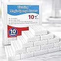Magic Eraser Sponge Pack of 10 | Multipurpose Melamine Cleaning Sponge | Removes Tough Stains with Water Only | Kitchen, Bathroom, Walls, Shoes Cleaner | Chemical-Free Foam Cleaner