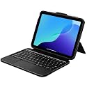 Jibrealg Rugged Keyboard Case for iPad A16 11th/10th Generation, Heavy Duty Shockproof Protective Case with Pencil Holder, USB‑C Direct Connect Folio Keyboard Cover with Trackpad for Education