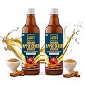 Magic Leaf Organic Apple Cider Vinegar with Mother, 1000 ml (2 x 500ml) | Fenugreek, Cinnamon &amp; Stevia Extract | Himalayan ACV &amp; Supports Digestion | Raw, Unfiltered &amp; Unpasteurized