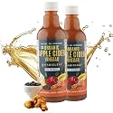 Magic Leaf Organic Apple Cider Vinegar with Mother, 1000 ml (2 x 500ml) | Turmeric, Black Pepper &amp; Stevia Extract | Himalayan ACV for Weight Loss, Supports Digestion | Raw, Unfiltered &amp; Unpasteurized