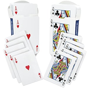 magic makers one way forcing blue bicycle back decks combo queen of clubs and ace of hearts - 2 decks included