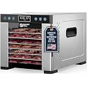 Magic Mill Pro Food Dehydrator Machine | Powerful 600W Rear Fan Even-Drying System | 7 Full-Size Stainless Steel Trays | 95°-176° Temperature Control, 48H Timer, Keep Warm + Auto Shutoff | ETL Listed