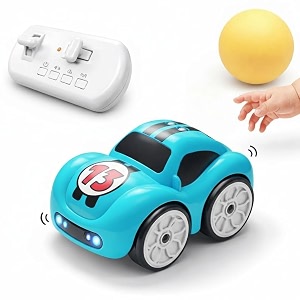 magic mini rc bus 24ghz inductive line following vehicle with gesture control interactive smart toy featuring follow and escape modes educational electronic play bus rc blue