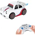 Magic Mini RC Bus, 2.4GHz Inductive Line Following Vehicle with Gesture Control, Interactive Smart Toy Featuring Follow and Escape Modes, Educational Electronic Play ( White car )