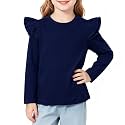 Magic Park 1-14Y Toddler Girl Cotton T Shirt Kids Ruffle Tee Top