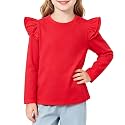 Magic Park 1-14Y Toddler Girl Cotton T Shirt Kids Ruffle Tee Top