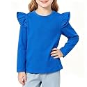 Magic Park 1-14Y Toddler Girl Cotton T Shirt Kids Ruffle Tee Top