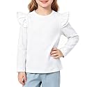 Magic Park 1-14Y Toddler Girl Cotton T Shirt Kids Ruffle Tee Top