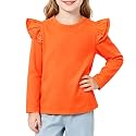 Magic Park 1-14Y Toddler Girl Cotton T Shirt Kids Ruffle Tee Top