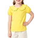 Magic Park 1-14Y Toddler Peter Pan Collar T-Shirt Girl Cotton Blouse