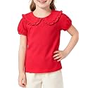 Magic Park 1-14Y Toddler Peter Pan Collar T-Shirt Girl Cotton Blouse