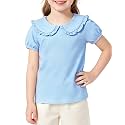 Magic Park 1-14Y Toddler Peter Pan Collar T-Shirt Girl Cotton Blouse