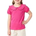 Magic Park 1-14Y Toddler Peter Pan Collar T-Shirt Girl Cotton Blouse