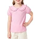 Magic Park 1-14Y Toddler Peter Pan Collar T-Shirt Girl Cotton Blouse