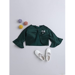 the magic wand stylish shrugs for kids baby girls full sleeves all over printed party wedding ethnic jacket perfect for any dress