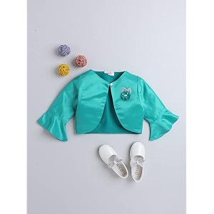 the magic wand stylish shrugs for kids baby girls full sleeves all over printed party wedding ethnic jacket perfect for any dress