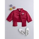 The Magic Wand Stylish Shrugs for Kids Baby Girls, Full Sleeves All Over Printed Party, Wedding, Ethnic Jacket Perfect for Any Dress
