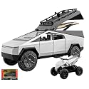Magicwand® 1:32 Scale Die-Cast CyberTrruck Camping Car with 6 Openable Doors,Pull Back Action, Blinking Headlights &amp; Tail Lights【Pack of 1】【Colors As Per Stock】