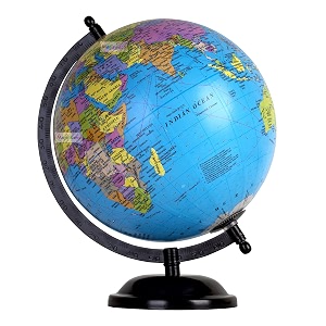 Magicwand10 Inches Ht BlackPolitical Educational Laminated Rotating