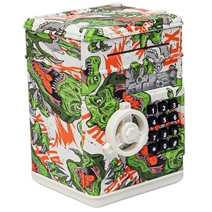 magicwand atm piggy bankmini atmcoin bank money saving box with passwordgrafitti green kids safe money bank for kids with auto grab note slot