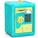 Magicwand DIY ATM Piggy Bank|Mini ATM|Coin Bank Money Saving Box with Password,【TIJORI Green】 Kids Safe Money Bank for Kids with Auto Grab Note Slot