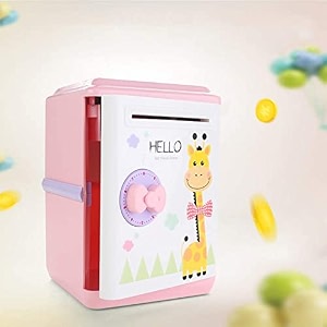 magicwand cartoon based giraffe money safe kids piggy savings bank with tijori type lock2 yrs amp uppack of 1multi-colored