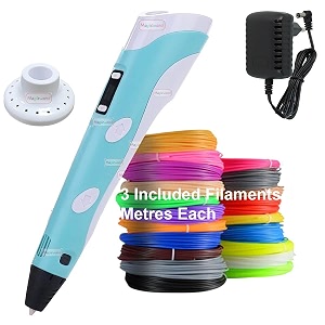 magicwand imagine amp innovate 3d pen with lcd display with filament adventurewith adaptorpack of 1