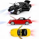Magicwand® 1:32 Scale Die-Cast Metal M.a.z.d.a Miata MX-5 Car with 4 Openable Doors,Pull Back, Blinking Lights &amp; Steerable Tyres【Pack of 1】【Colors As Per Stock】