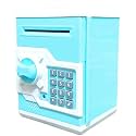 Magicwand Plastic Money Safe Kids Piggy Savings Bank with Electronic Lock【Pack of 1】【Sky Blue ???? White】