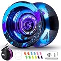 MAGICYOYO N11 Professional Unresponsive Yoyo, Dual Function Alloy Metal for Beginner Adults, With Flat Bearing, Axle, Removal Tool, Storage Bag, 12 Strings