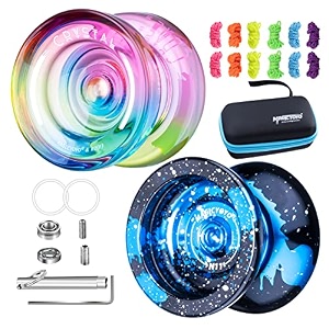 magicyoyo n11 professional unresponsive yoyo dual function alloy metal for beginner adults with flat bearing axle removal tool storage bag 12 strings